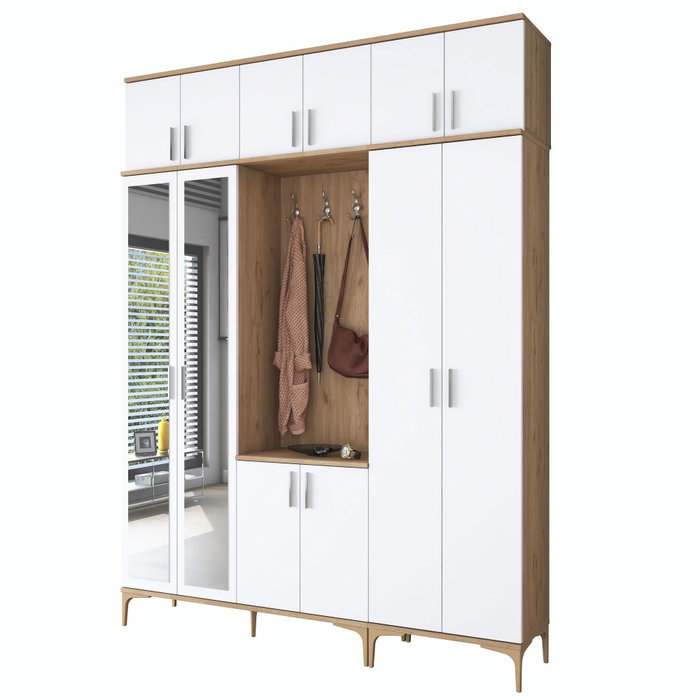 Hanah Home Soporte de Entrada EA157 - 4501 Nogal y Blanco